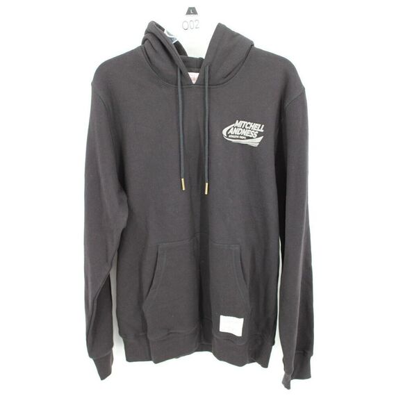 MITCHELL & NESS BASIC LARGE BLACK HOODIE (NWOT) - Picture 1 of 11